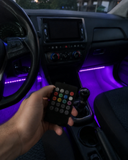 Ritme Duyarlı RGB Araç İçi Ayak Altı LED – 48 LED, 8 Renk, Kumandalı